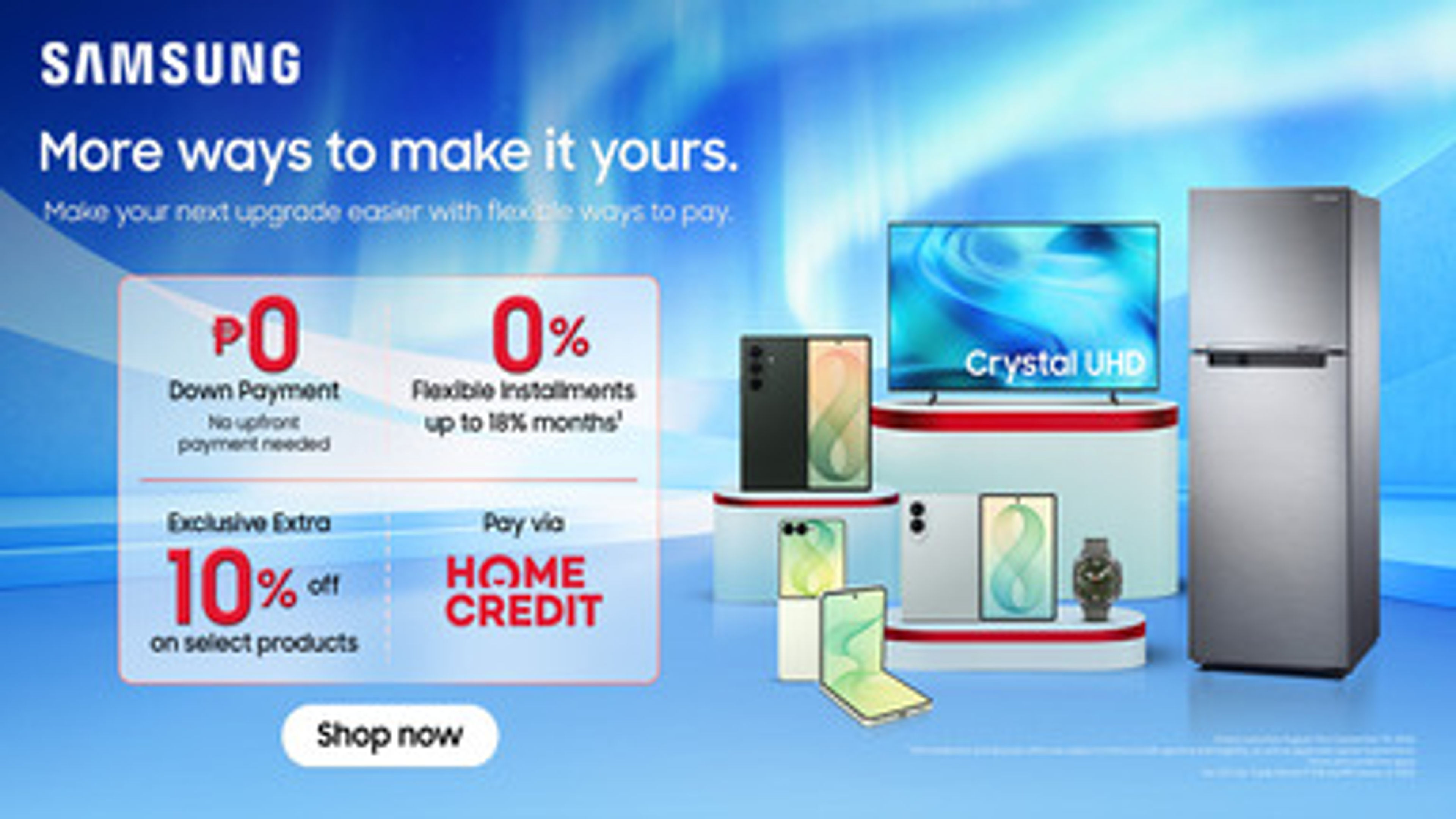 Samsung Home Credit 0% Installments banner
