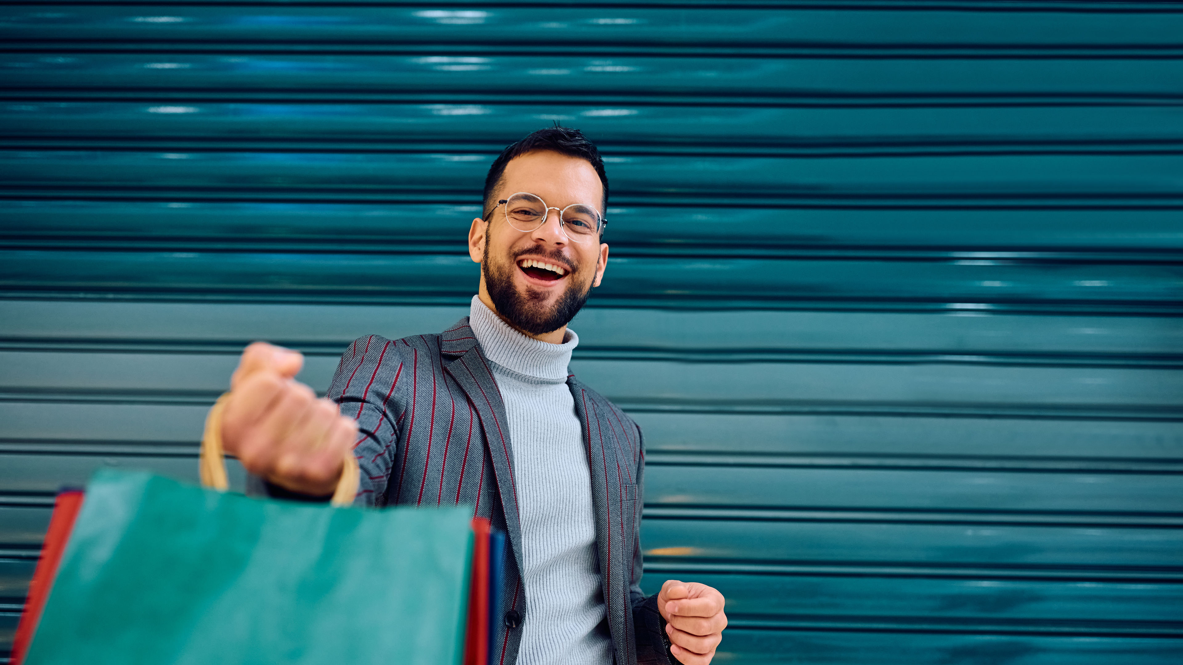 Man with shopping bag 