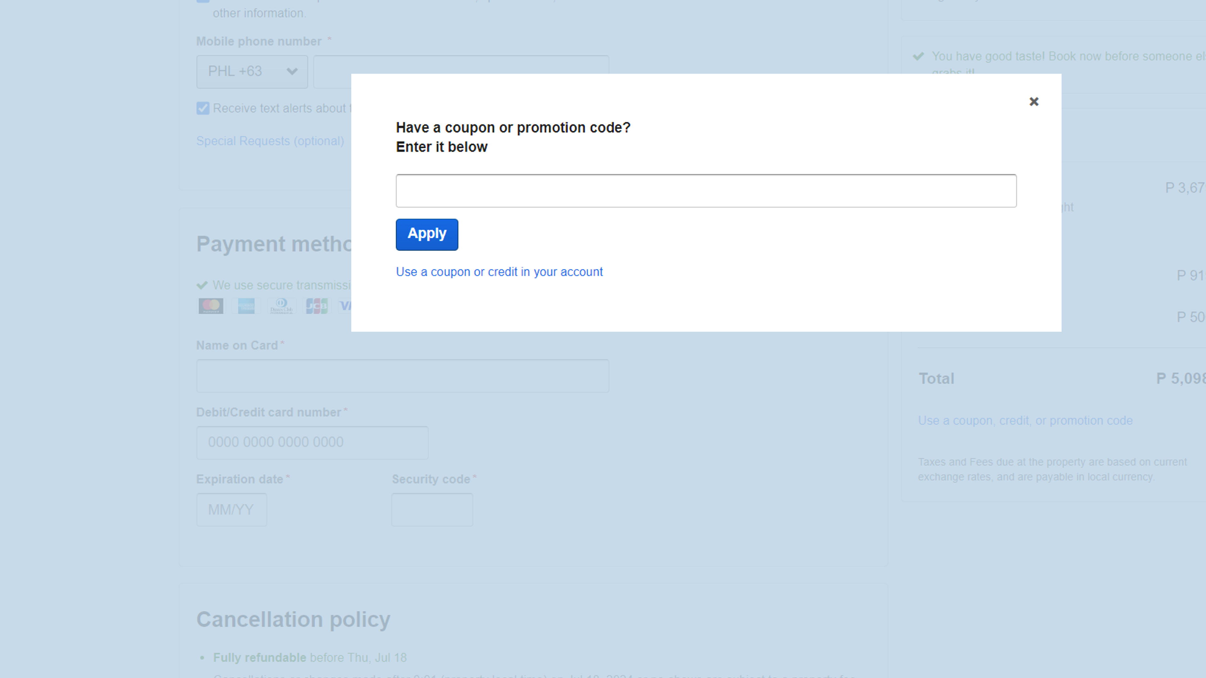 How to use coupon for Expedia