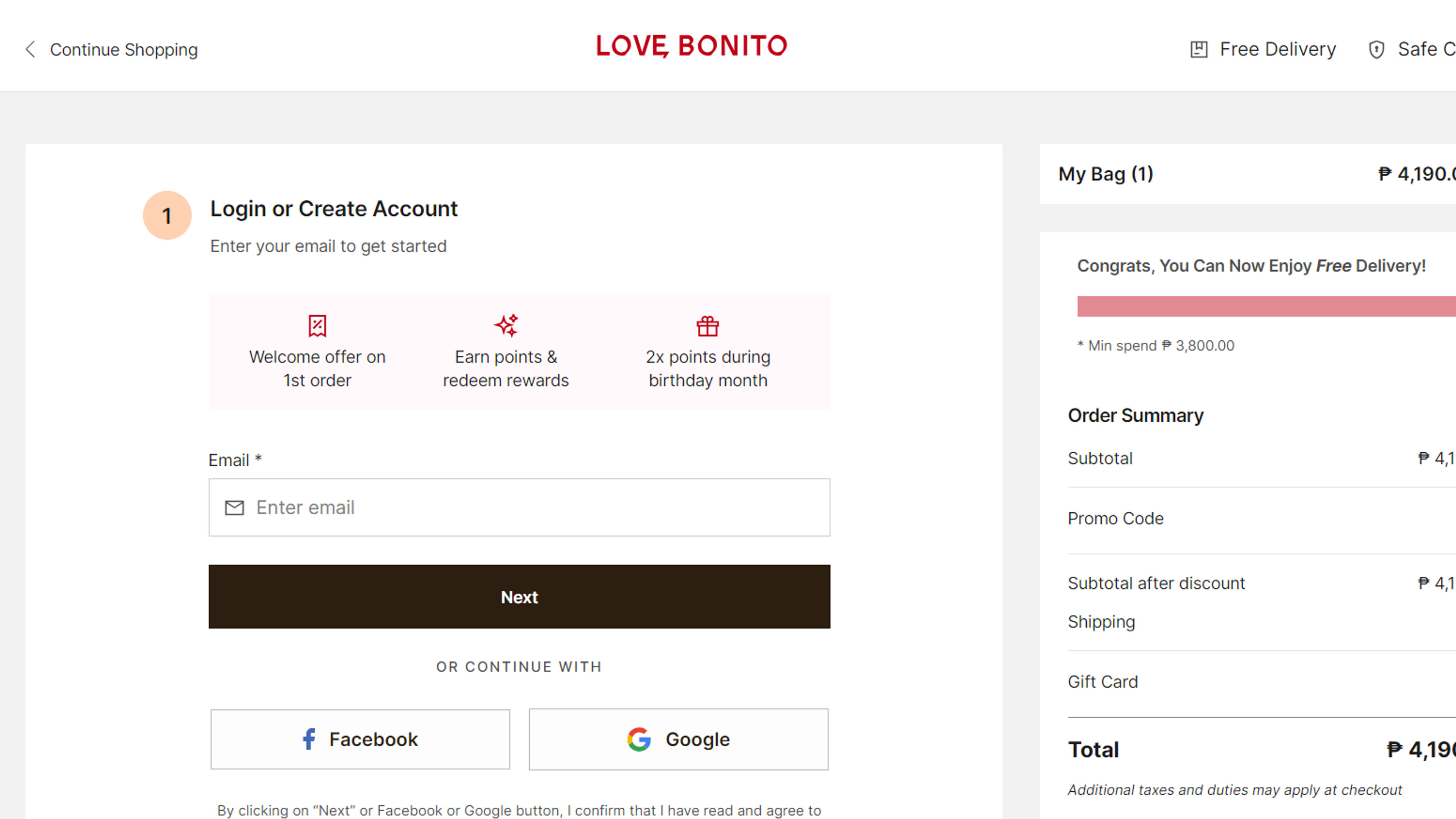 Paano gamitin ang kupon para sa Love Bonito