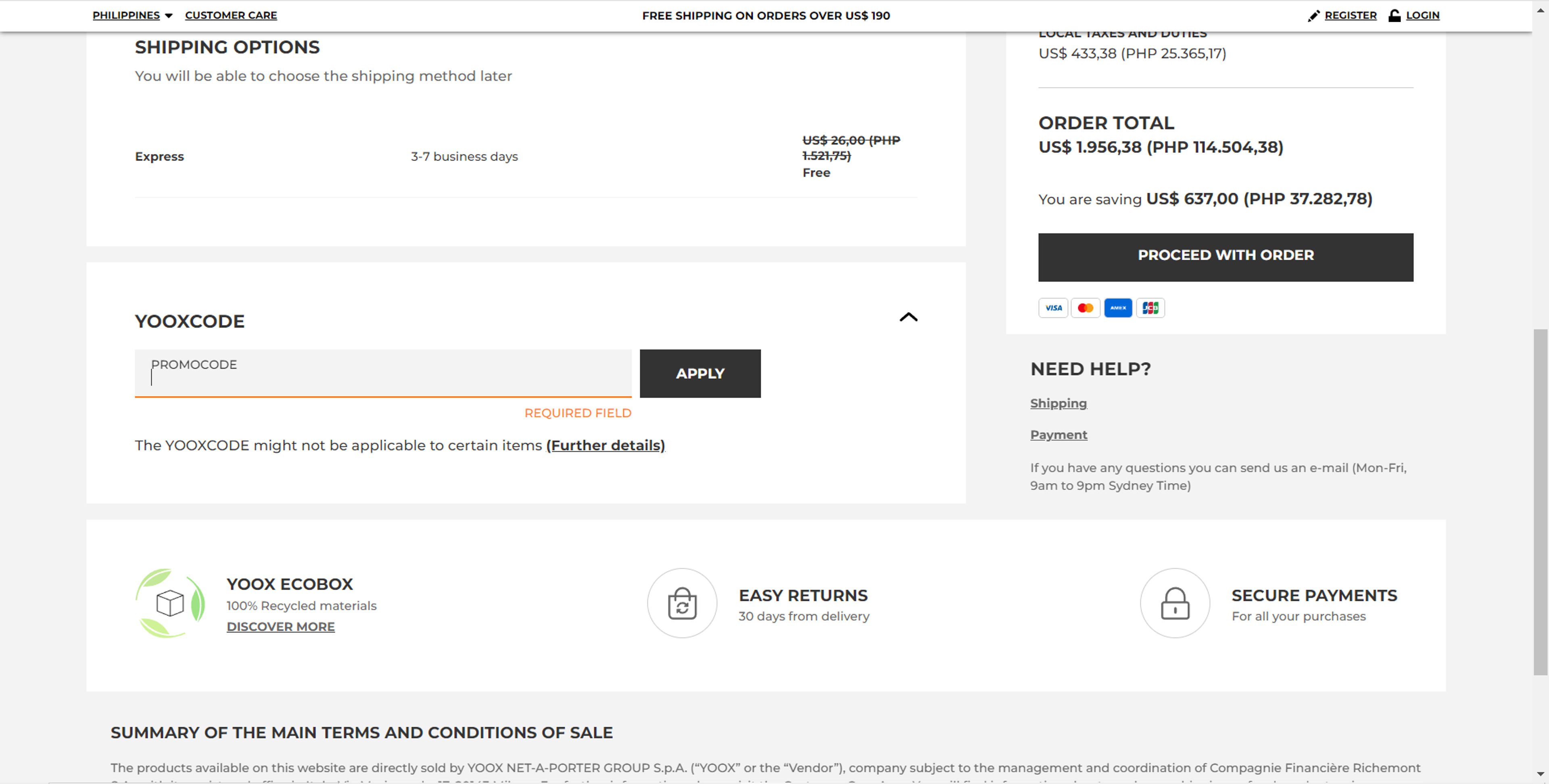 How to use coupon for Yoox