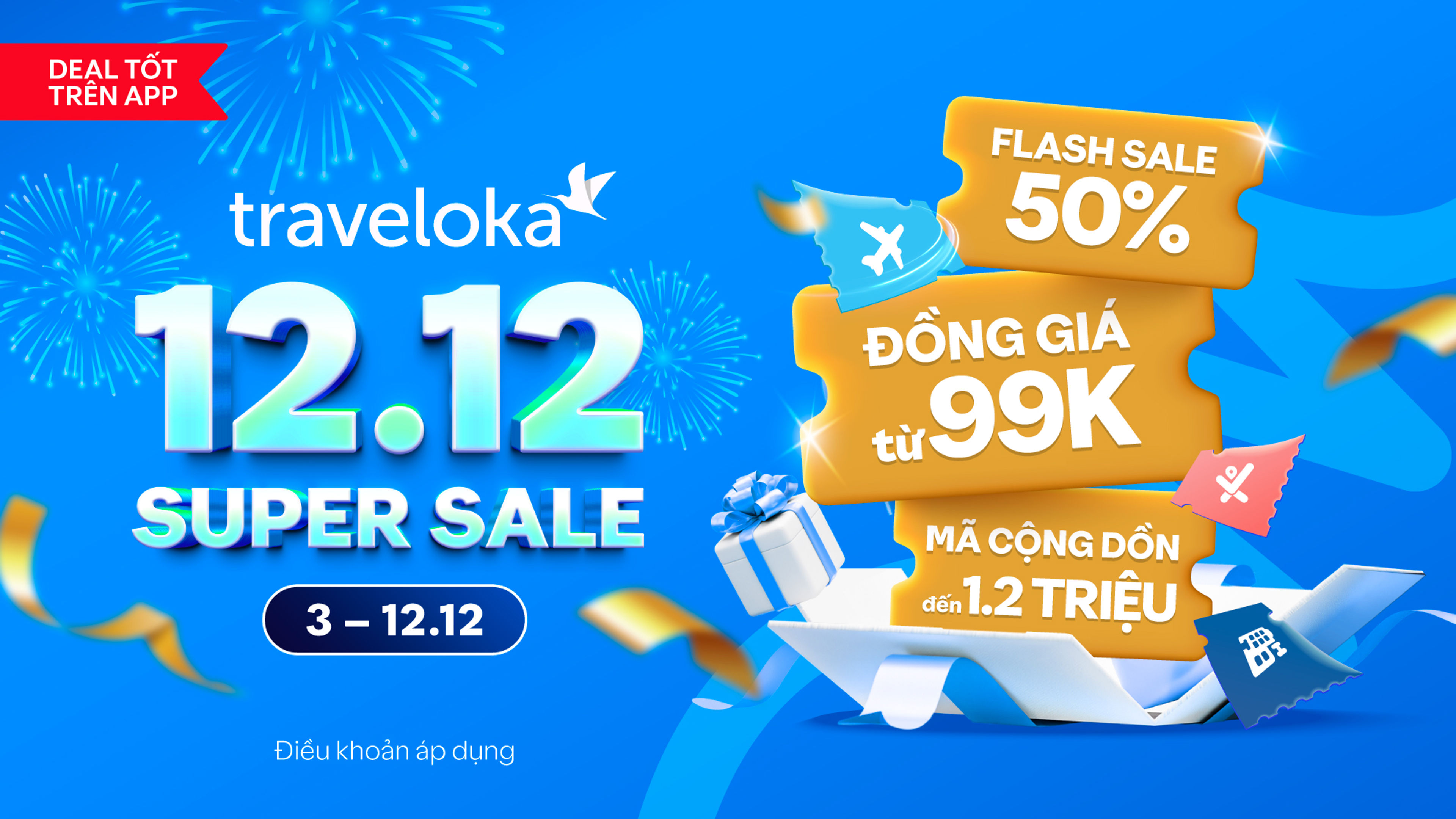 Banner Giảm giá Traveloka 12.12 - VN