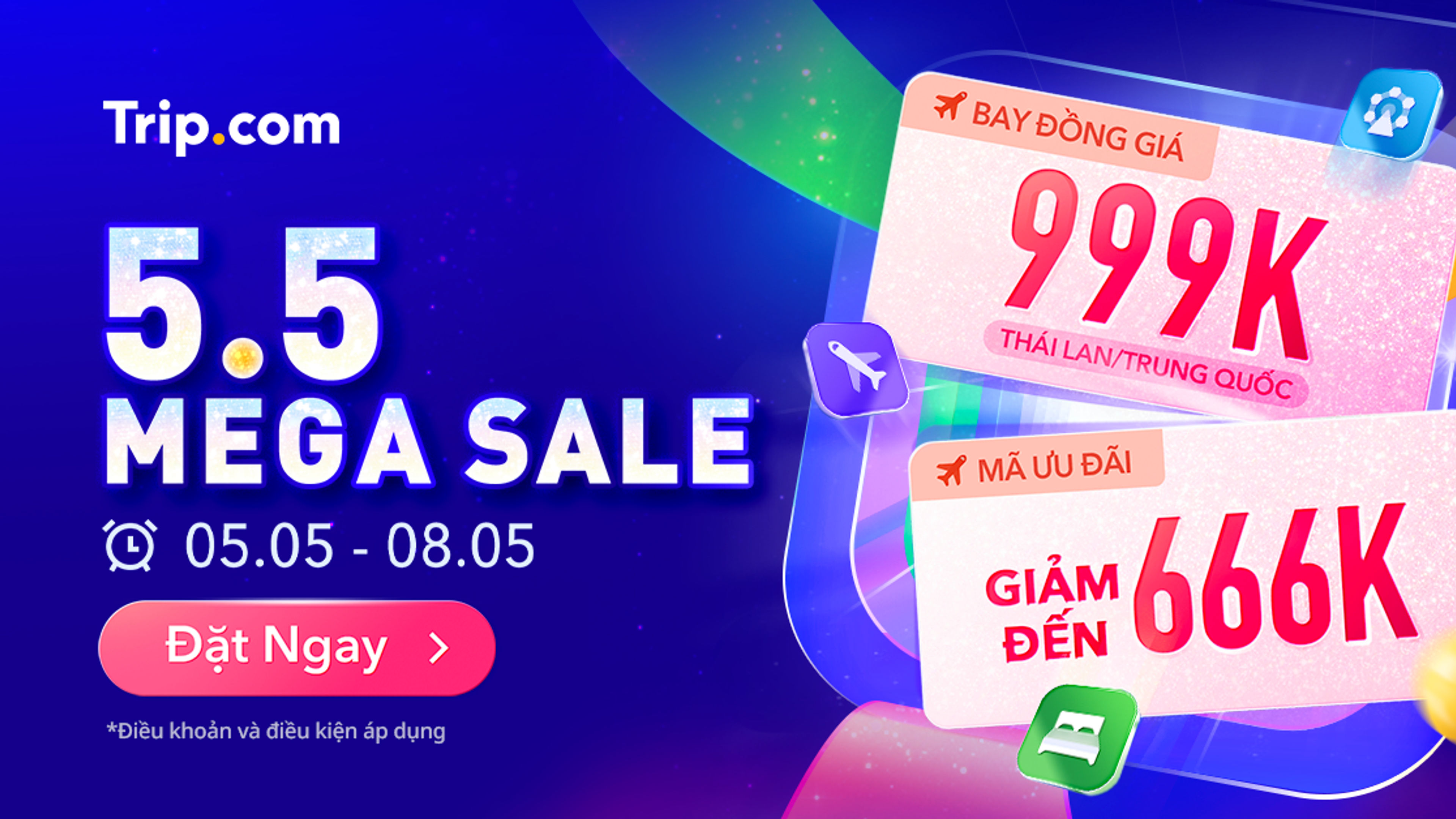 Hình ảnh biểu ngữ giảm giá Trip.com 5.5