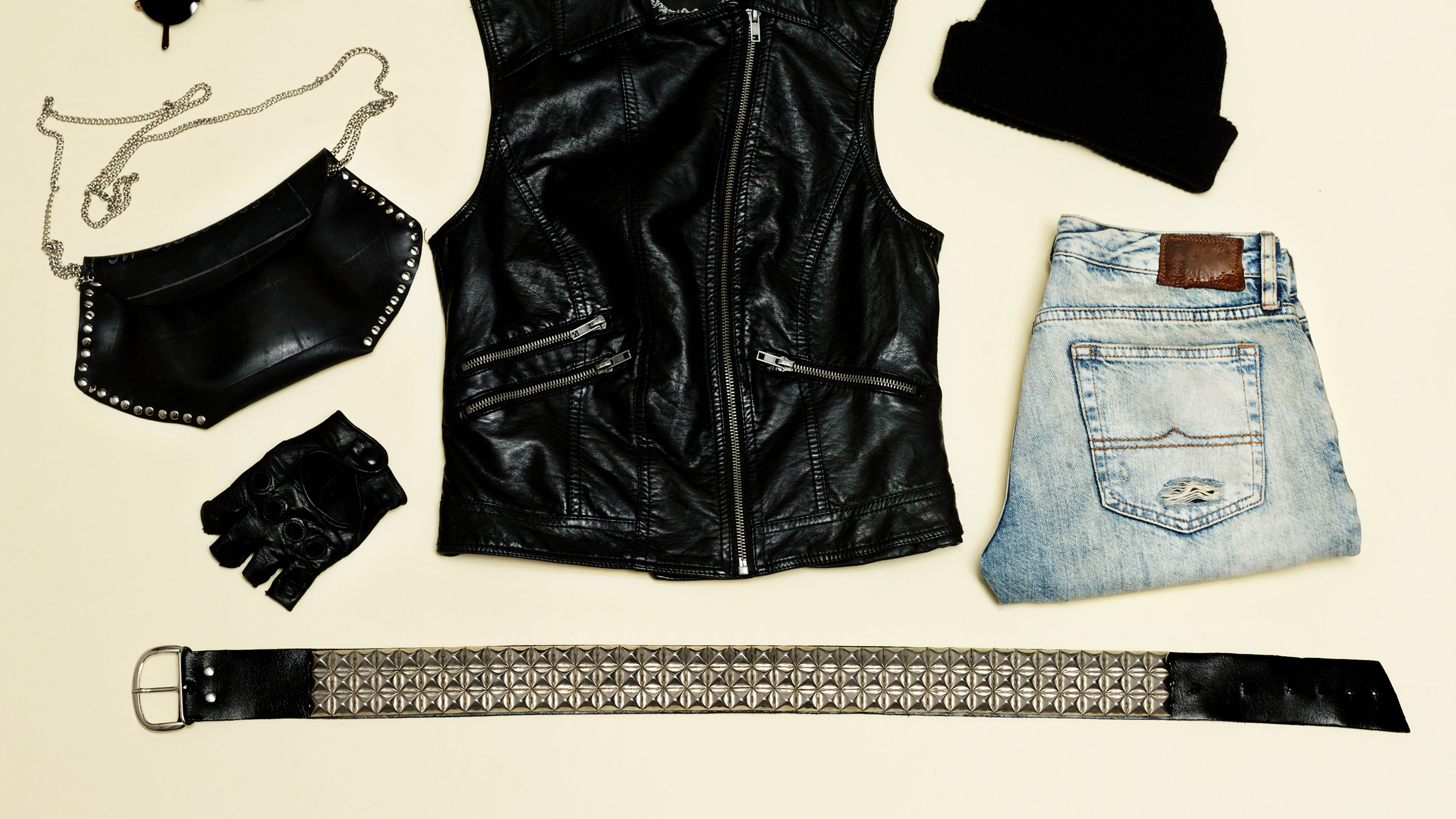 Punk-style clothing and accessories.