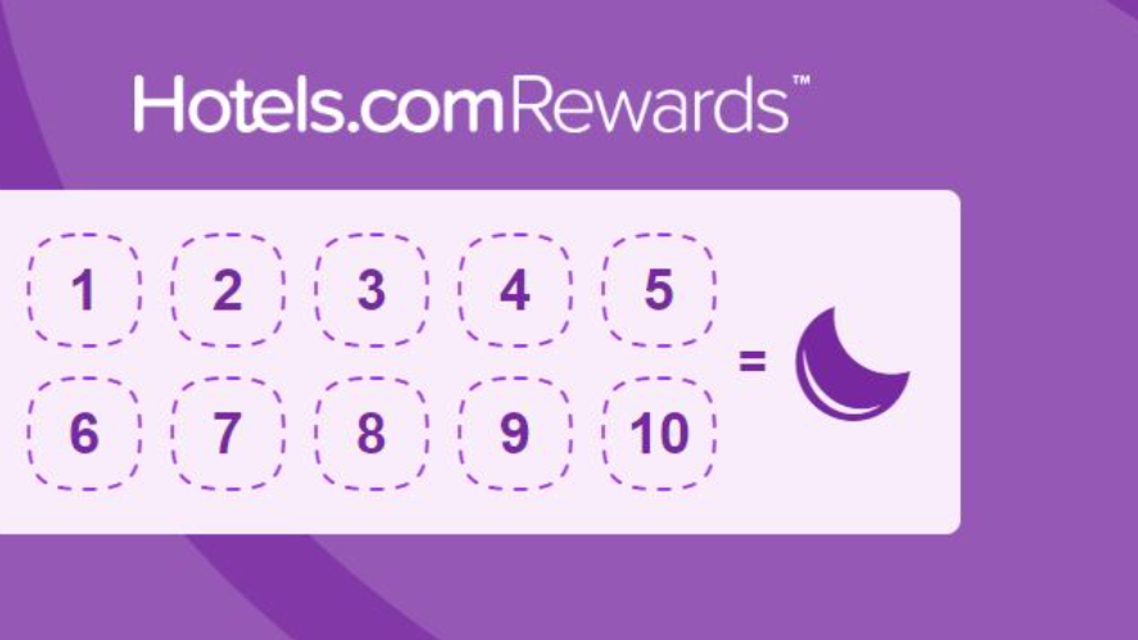 Hotels.com details in purple 