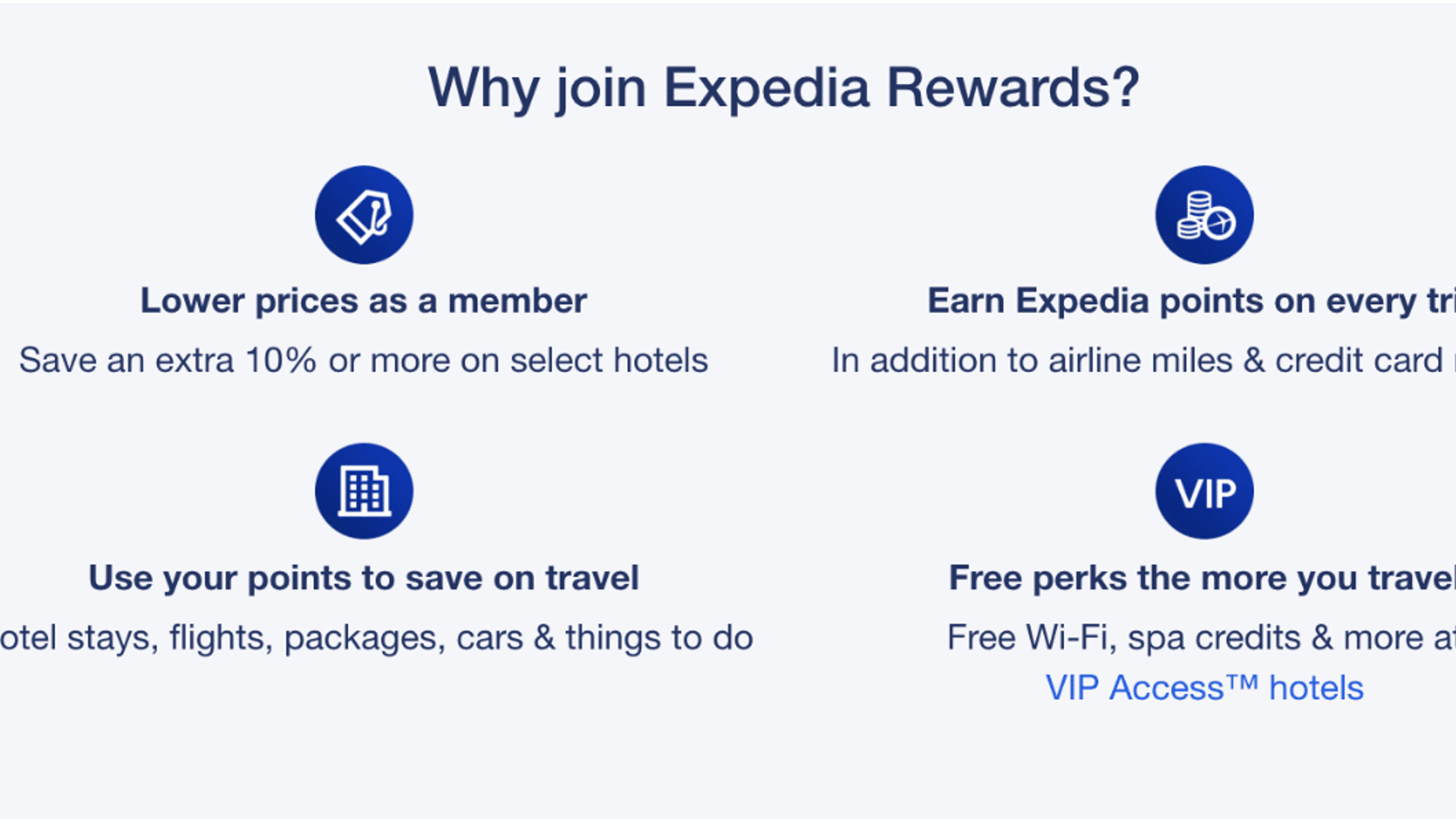 Table showing how to join rewards 