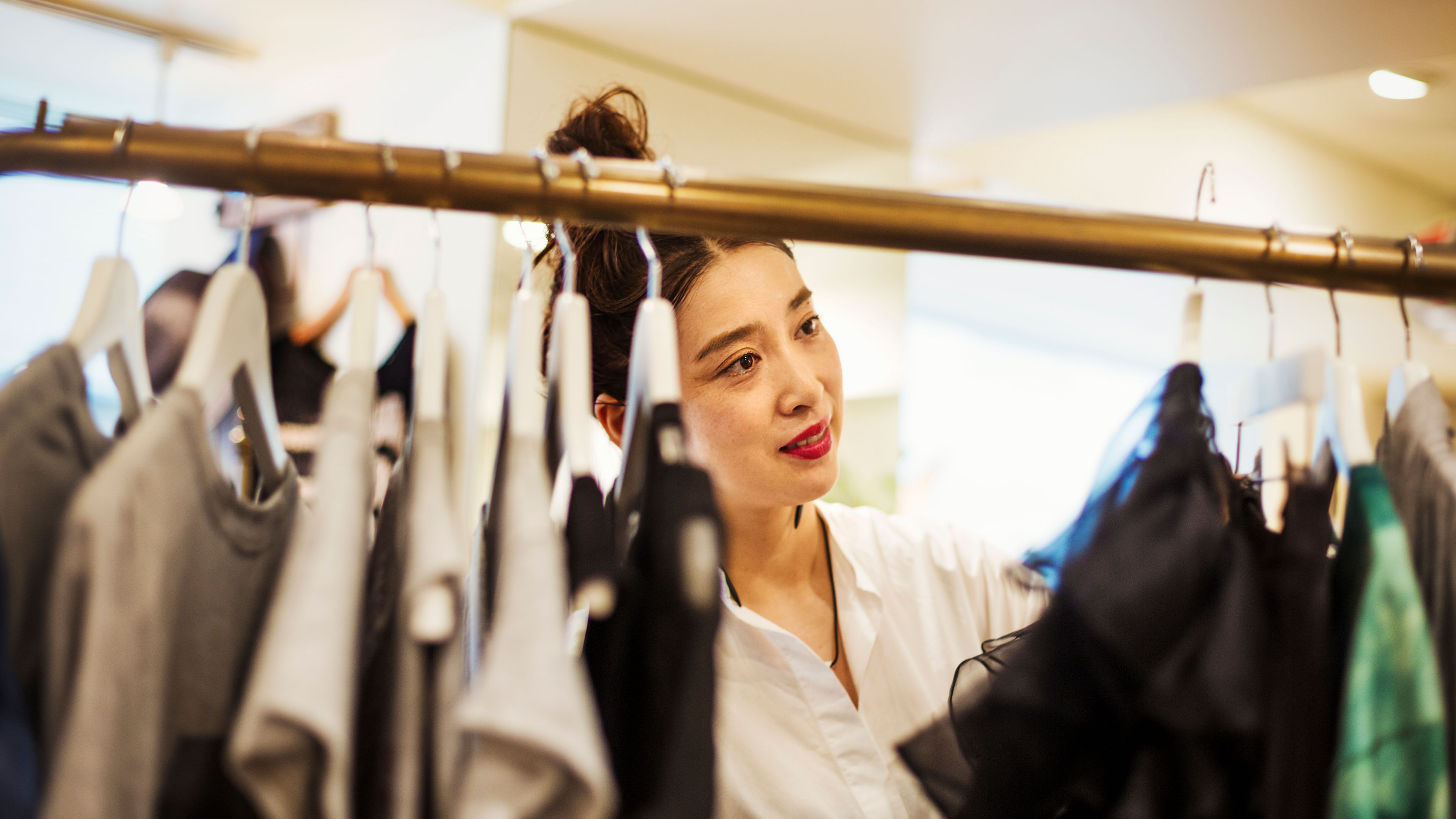 Woman browsing for fashion