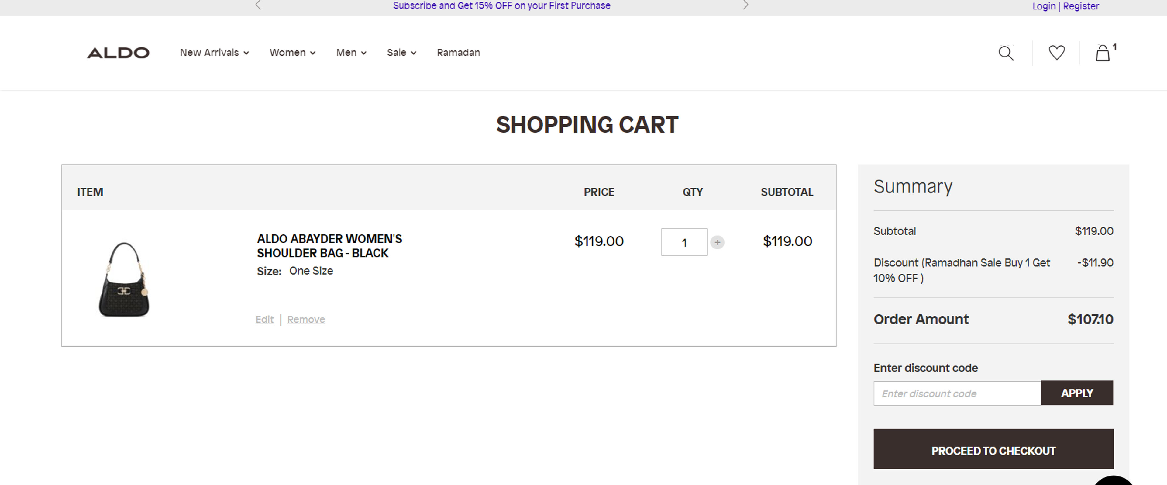 How to use coupon for Aldo