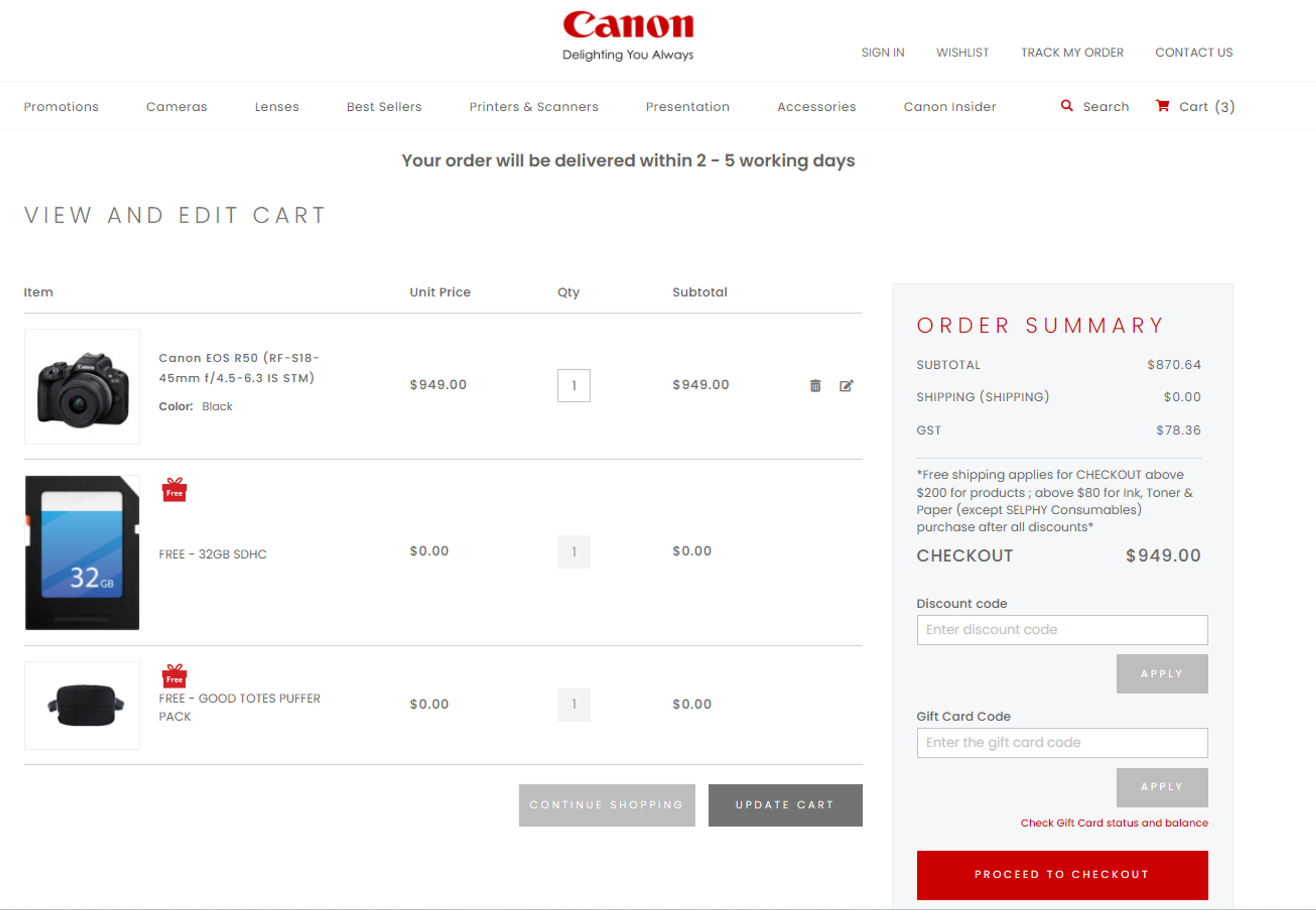 How to use coupon for Canon