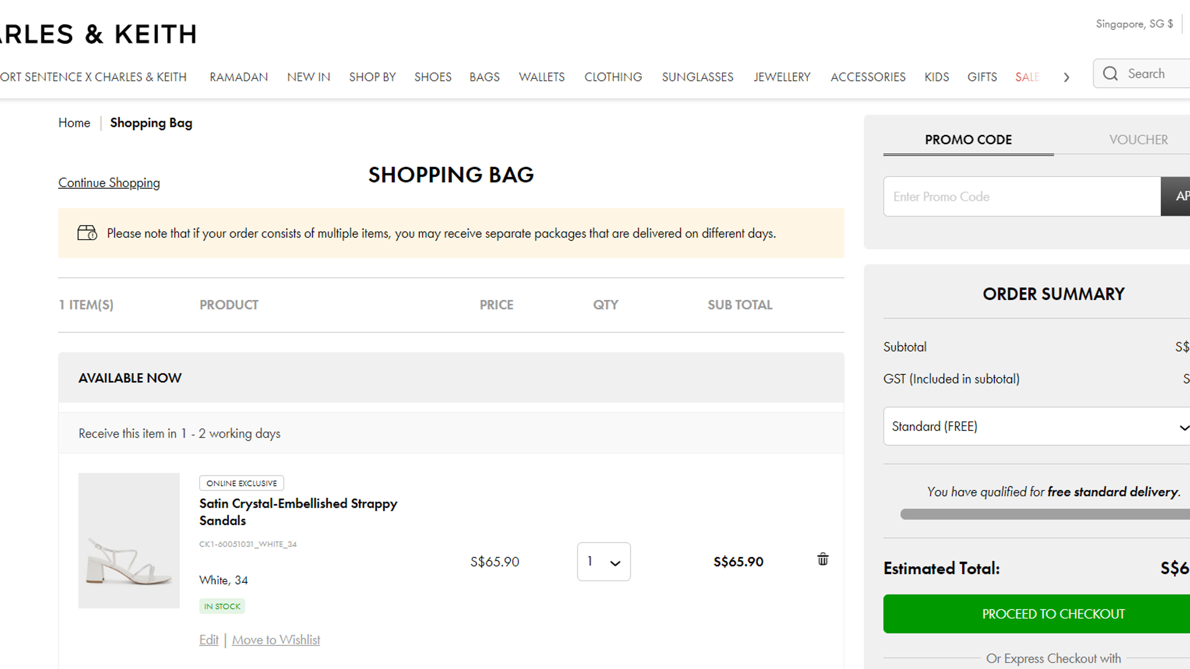 How to use coupon for Charles & Keith