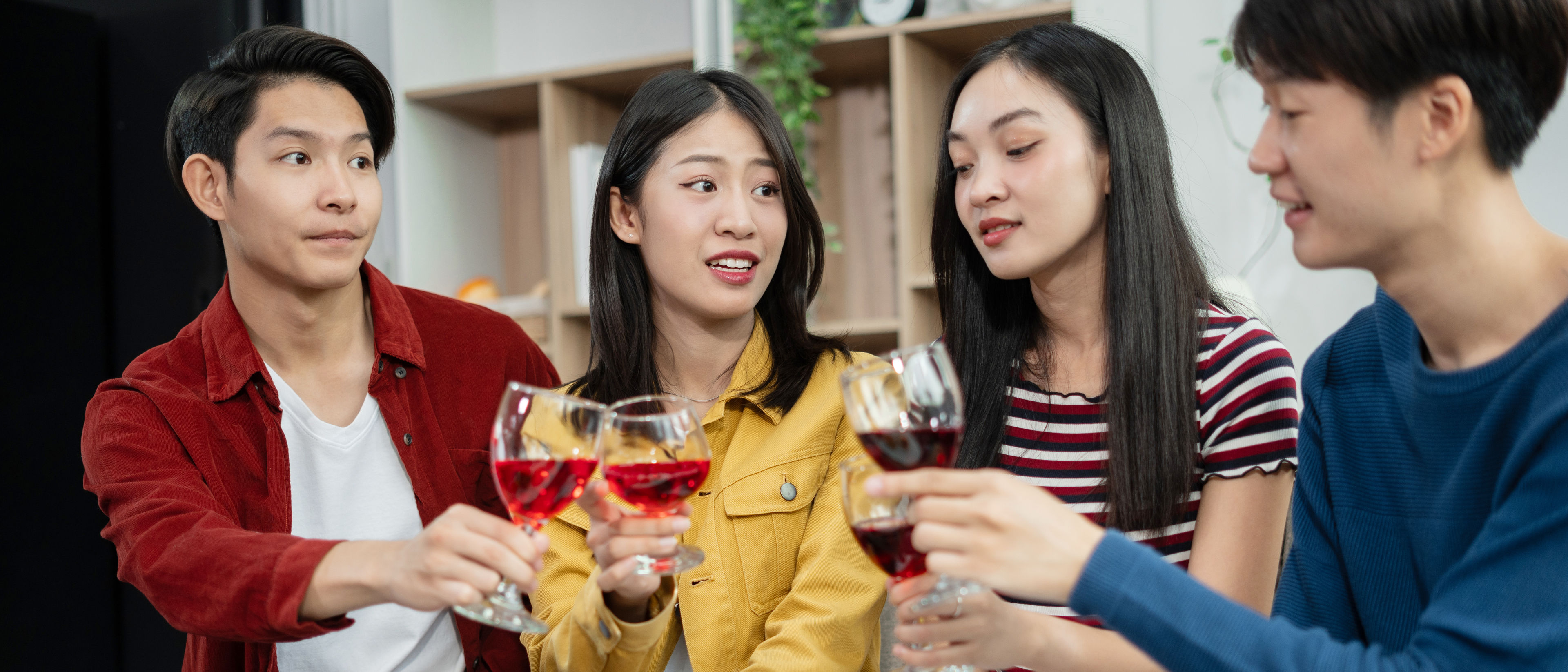 Friends enjoying drinks