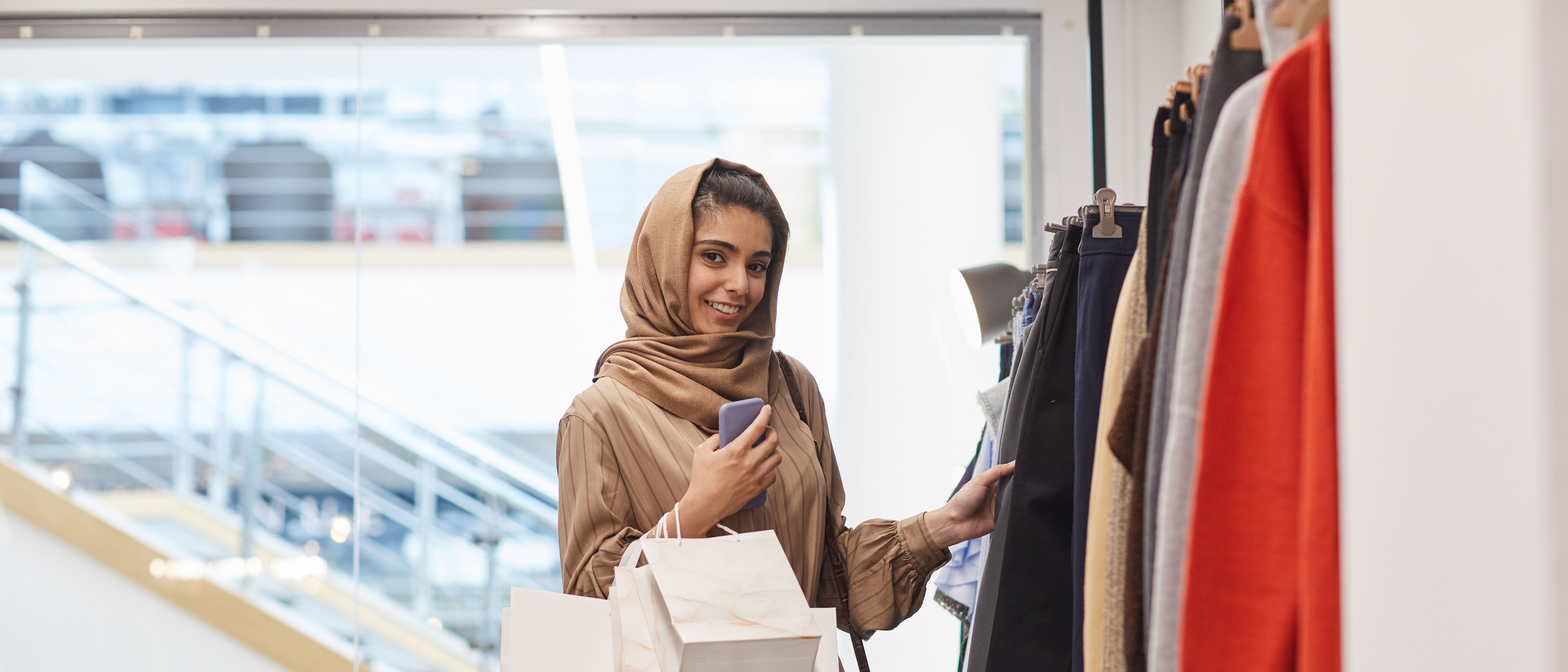Bangladeshi lady shopping