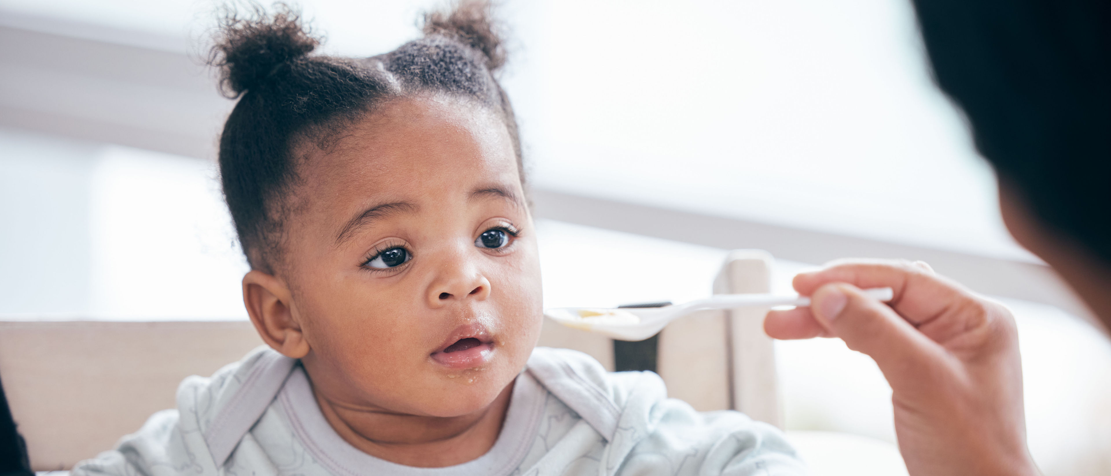 Baby eating food