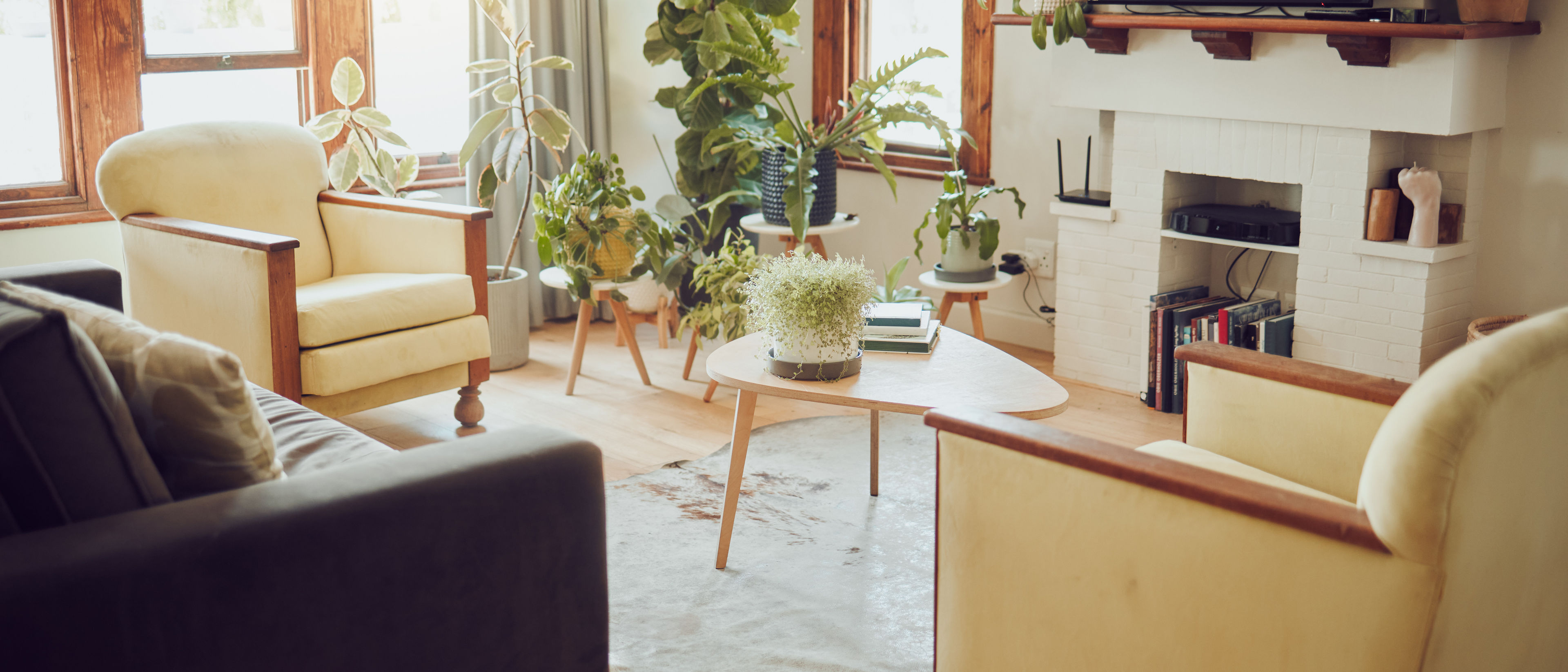 Well arranged living room