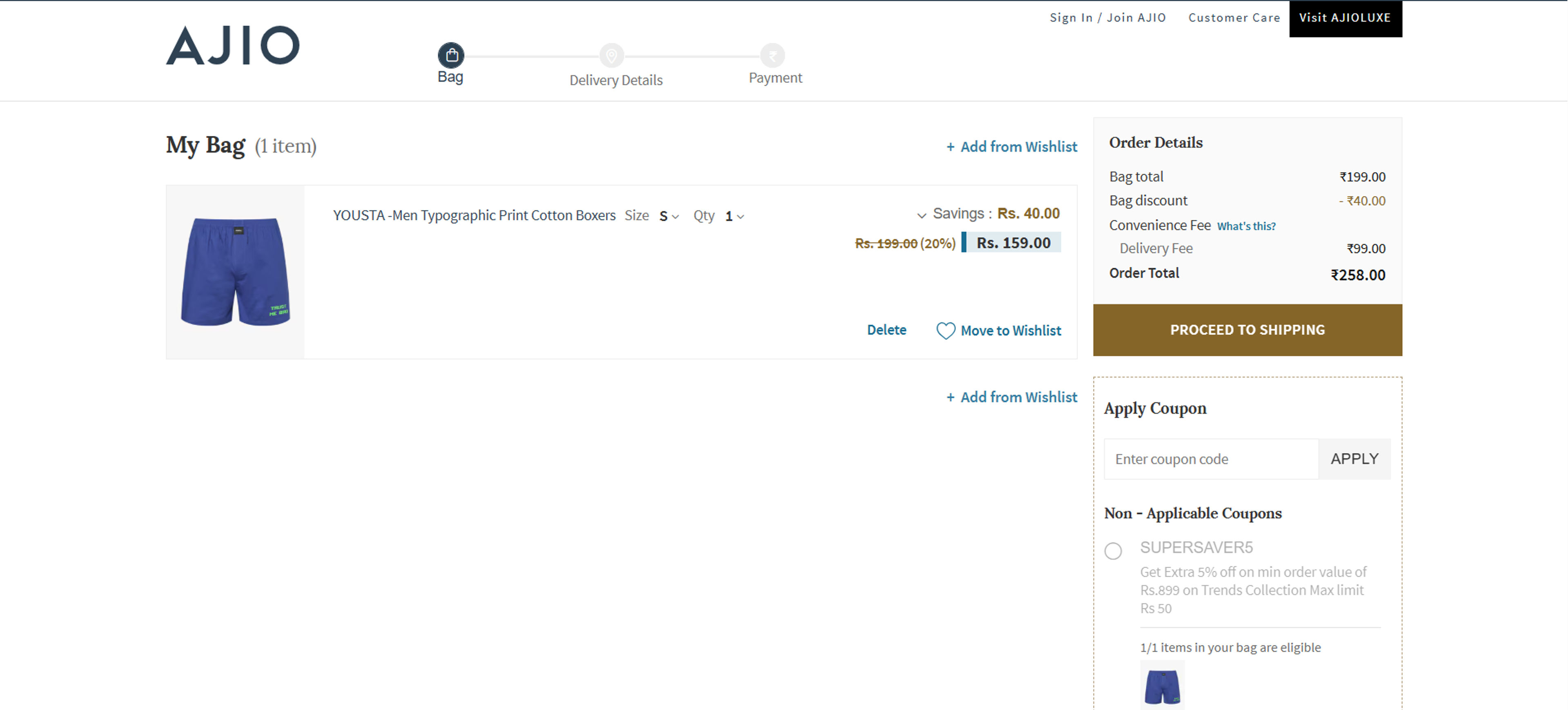 How to use coupon for Ajio