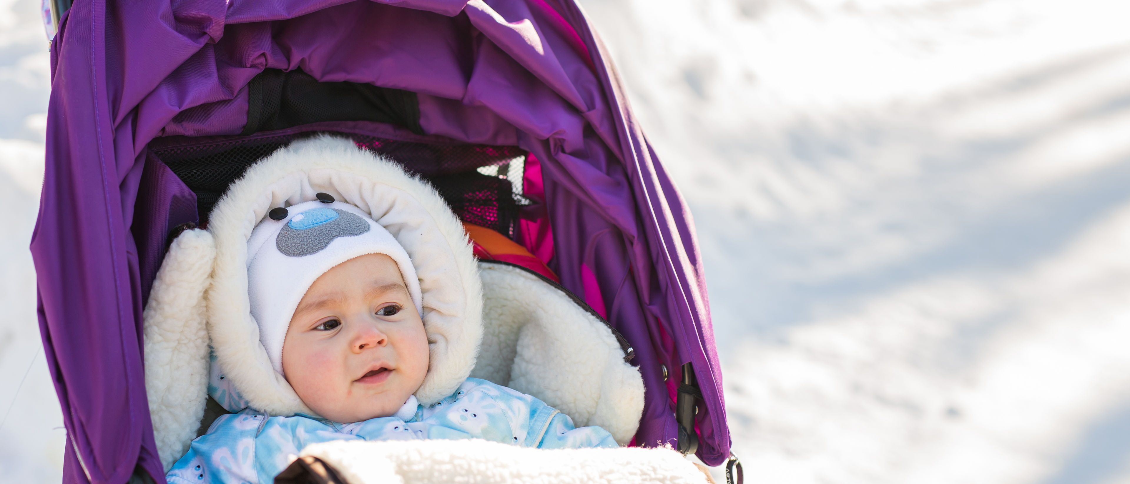 Cute baby in a stroller