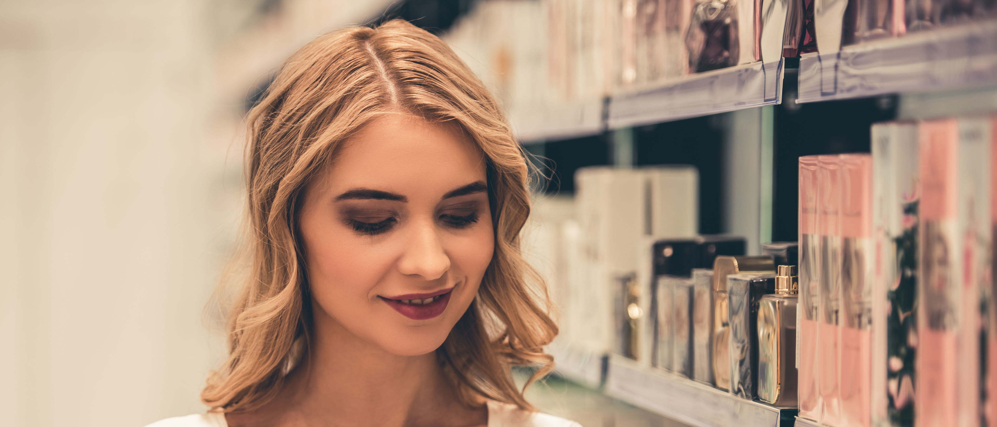 Woman buying perfume